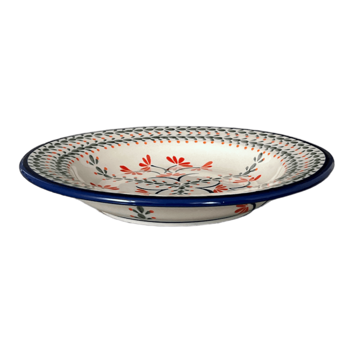 Plate, Round, Soup, 9.25" in "Scarlet Stitch" by Zaklady | Y1419A-A1158A