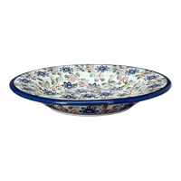 A picture of a Polish Pottery 9.5" Round Soup Plate (Swirling Flowers) | Y1419A-A1197A as shown at PolishPotteryOutlet.com/products/soup-plate-swirling-flowers-y1419a-a1197a