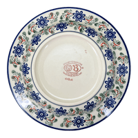 A picture of a Polish Pottery 9.5" Round Soup Plate (Swirling Flowers) | Y1419A-A1197A as shown at PolishPotteryOutlet.com/products/soup-plate-swirling-flowers-y1419a-a1197a