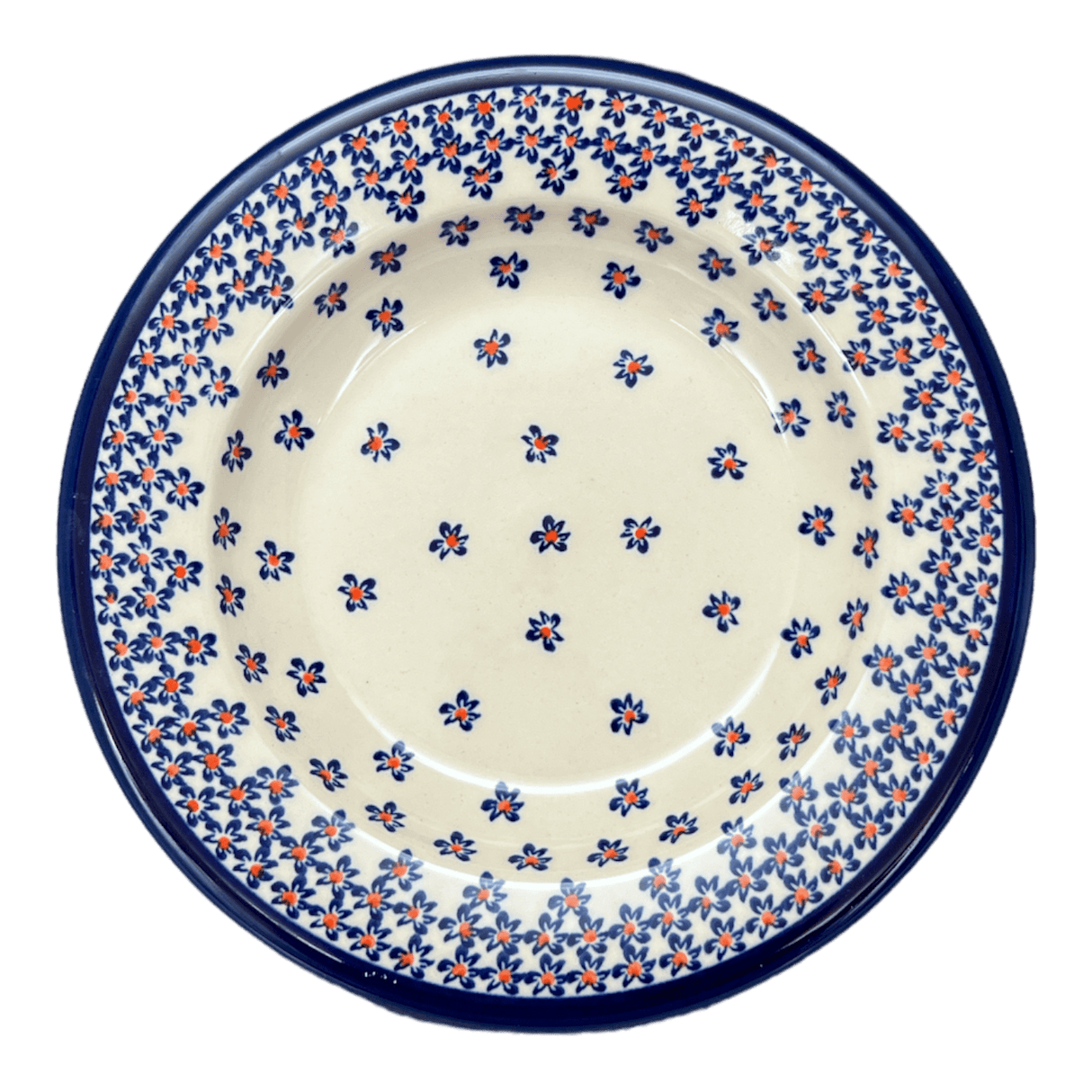 Plate, Round, Soup, 9.25" in "Falling Blue Daisies" by Zaklady | Y1419A-A882A