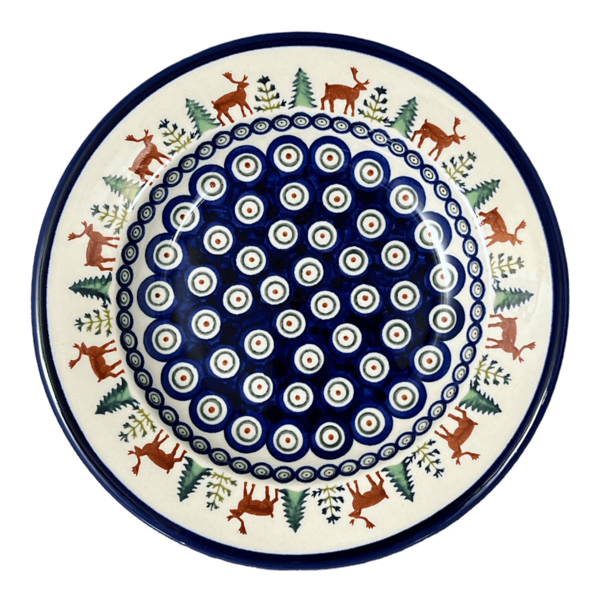 Plate, Round, Soup, 9.25" in "Evergreen Moose" by Zaklady | Y1419A-A992A