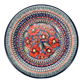 Polish Pottery Zaklady Soup Plate (Exotic Reds) | Y1419A-ART150 Additional Image at PolishPotteryOutlet.com