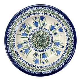 Polish Pottery Zaklady Soup Plate (Blue Tulips) | Y1419A-ART160 Additional Image at PolishPotteryOutlet.com