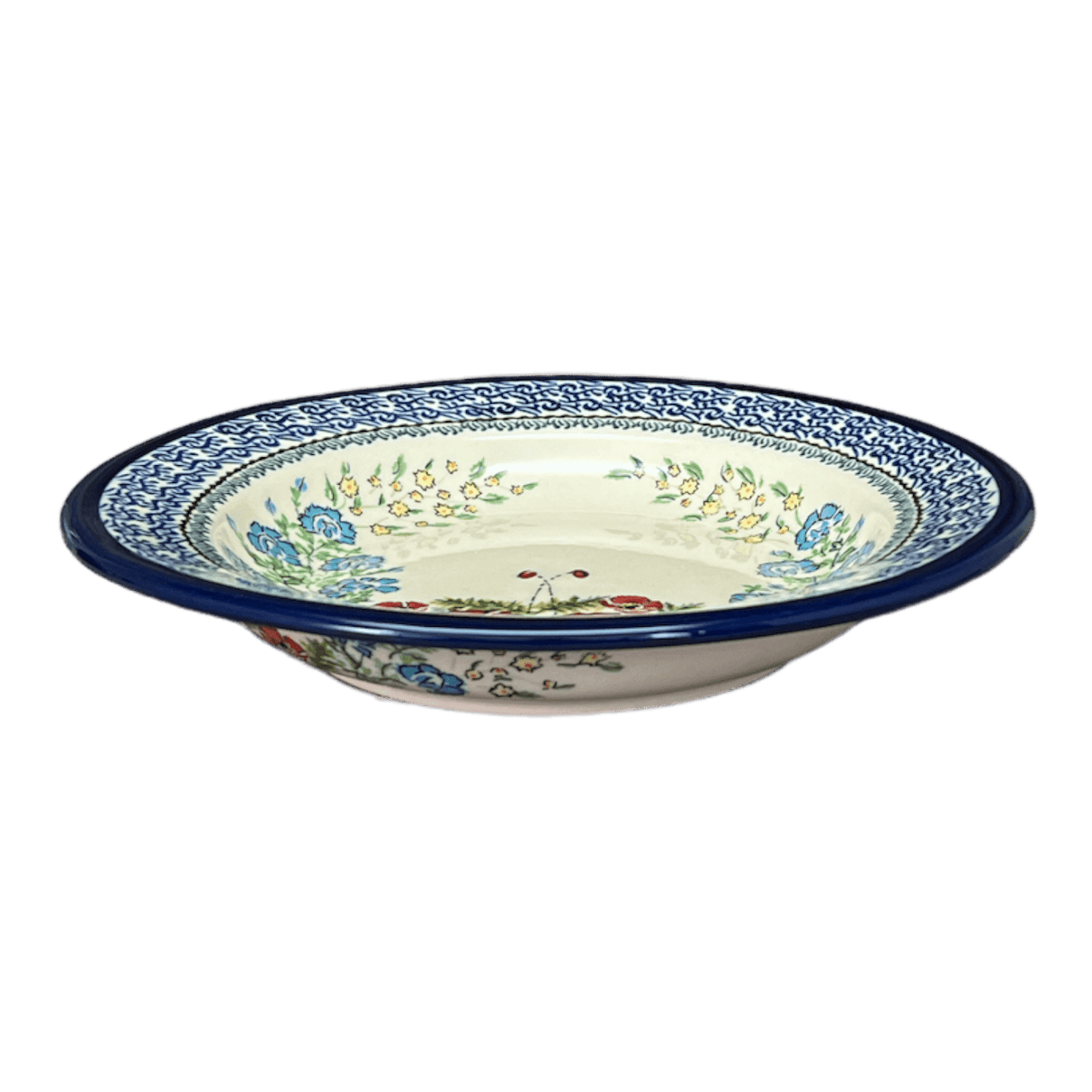 Plate, Round, Soup, 9.25" in "Floral Crescent" by Zaklady | Y1419A-ART237