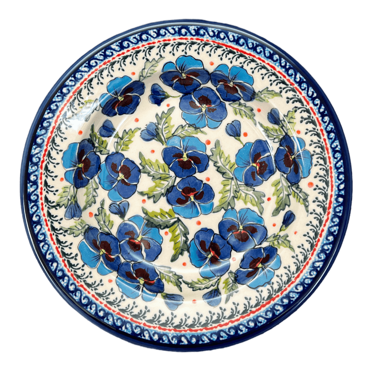 Plate, Round, Soup, 9.25" in "Pansies in Bloom" by Zaklady | Y1419A-ART277