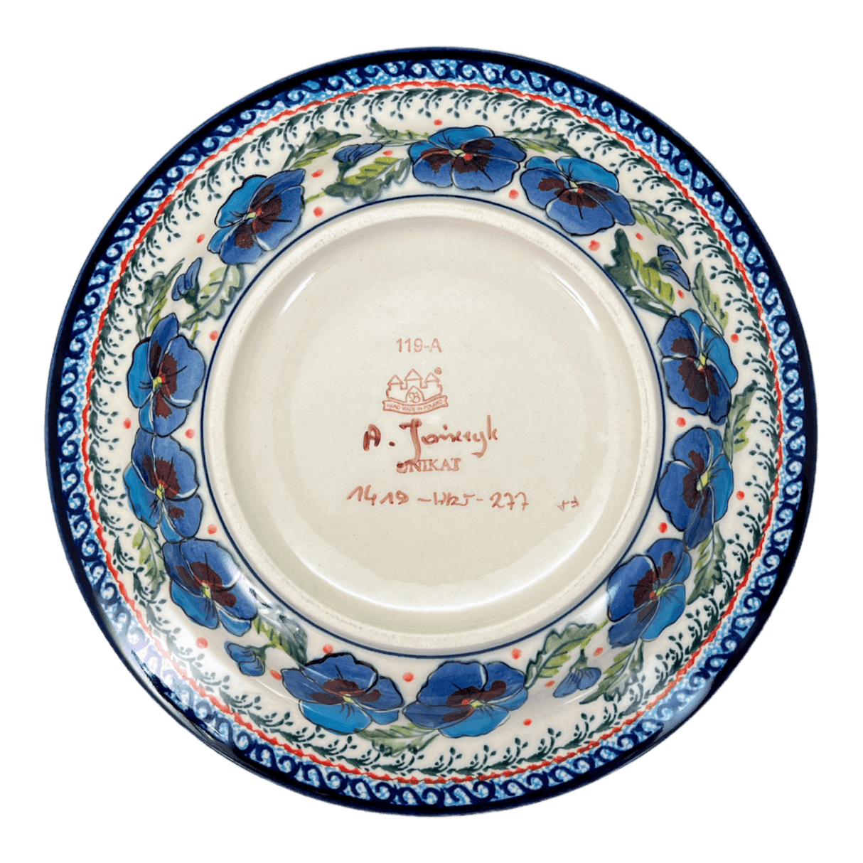 Plate, Round, Soup, 9.25" in "Pansies in Bloom" by Zaklady | Y1419A-ART277