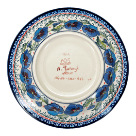 Polish Pottery Zaklady Soup Plate (Pansies in Bloom) | Y1419A-ART277 Additional Image at PolishPotteryOutlet.com