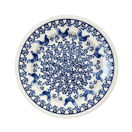 Plate, Round, Soup, 9.25" in "Rooster Blues" by Zaklady | Y1419A-D1149