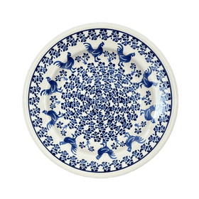 Polish Pottery Zaklady Soup Plate (Rooster Blues) | Y1419A-D1149 Additional Image at PolishPotteryOutlet.com