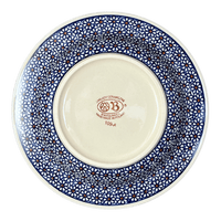 A picture of a Polish Pottery 9.5" Round Soup Plate (Ditsy Daisies) | Y1419A-D120 as shown at PolishPotteryOutlet.com/products/soup-plate-daisy-dot-y1419a-d120