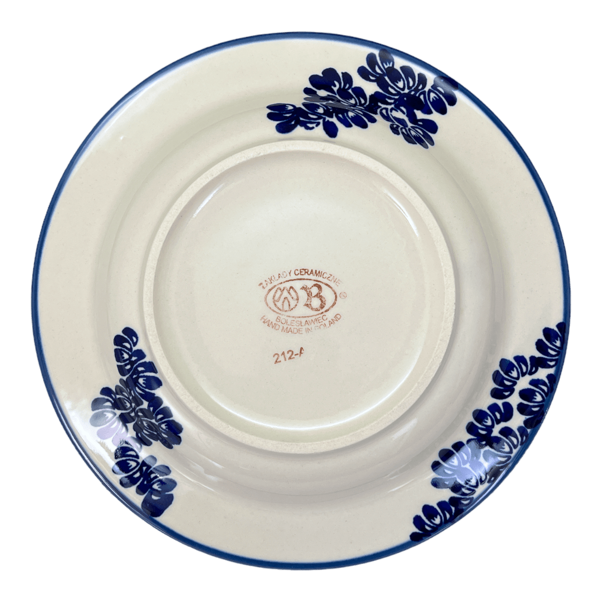 Plate, Round, Soup, 9.25" in "Blue Floral Vines" by Zaklady | Y1419A-D1210A
