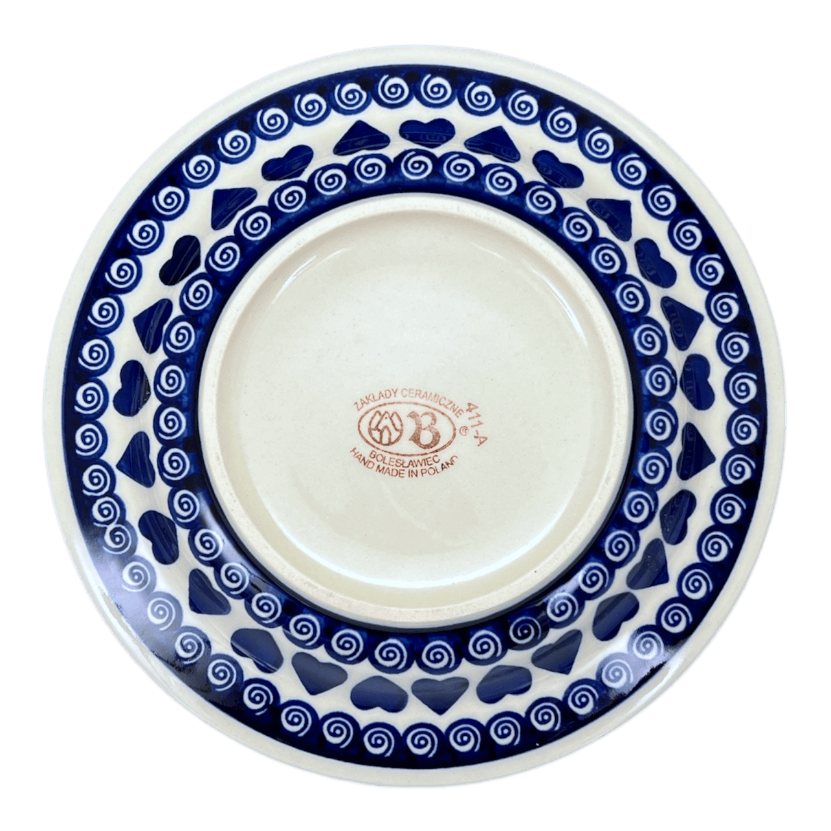 Plate, Round, Soup, 9.25" in "Swirling Hearts" by Zaklady | Y1419A-D467