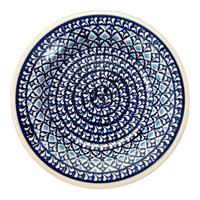 A picture of a Polish Pottery 9.5" Round Soup Plate (Mosaic Blues) | Y1419A-D910 as shown at PolishPotteryOutlet.com/products/soup-plate-mosaic-blues-y1419a-d910