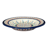 A picture of a Polish Pottery Zaklady Soup Plate (Lilac Garden) | Y1419A-DU155 as shown at PolishPotteryOutlet.com/products/soup-plate-du155-y1419a-du155