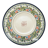 Plate, Round, Soup, 9.25" in "Floral Swallows" by Zaklady | Y1419A-DU182