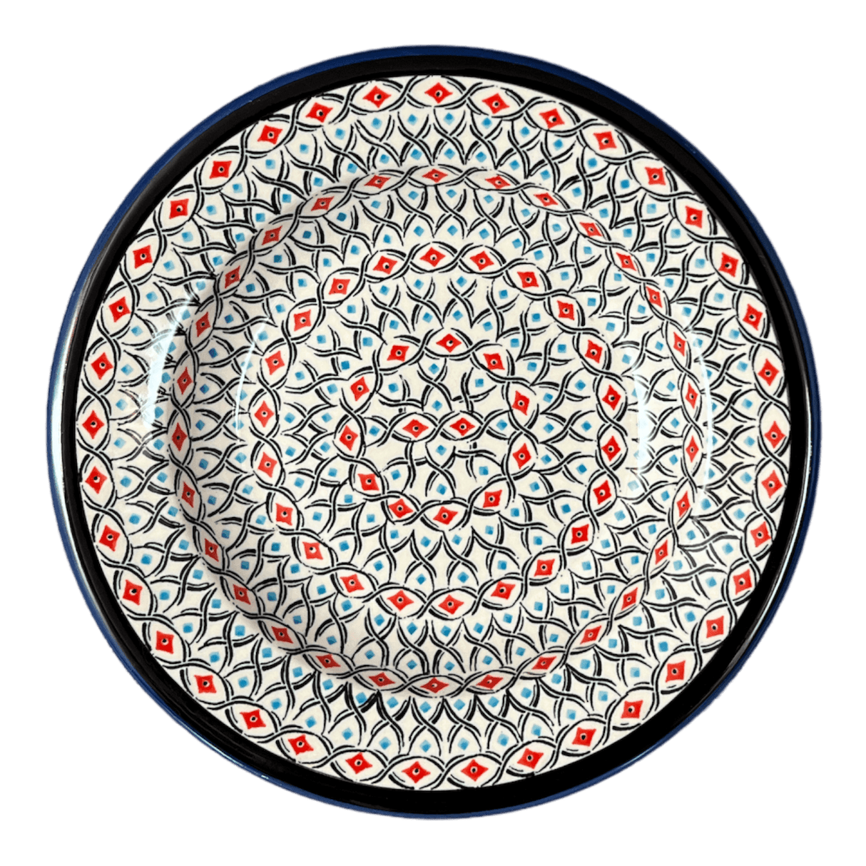 Plate, Round, Soup, 9.25" in "Beaded Turquoise" by Zaklady | Y1419A-DU203