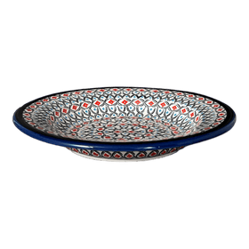 Polish Pottery Zaklady Soup Plate (Beaded Turquoise) | Y1419A-DU203 Additional Image at PolishPotteryOutlet.com