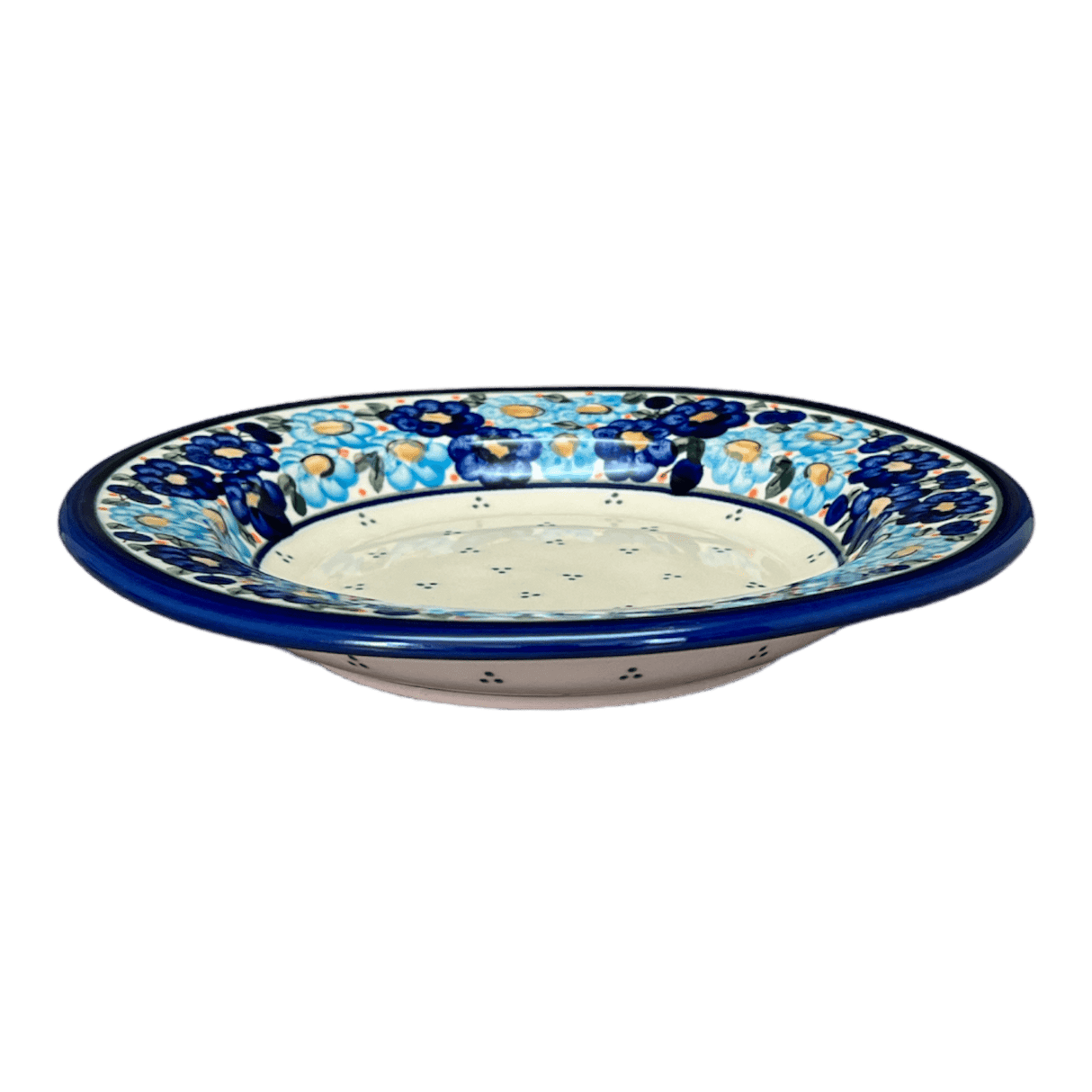 Plate, Round, Soup, 9.25" in "Garden Party Blues" by Zaklady | Y1419A-DU50