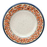 Plate, Round, Soup, 9.25" in "Orange Wreath" by Zaklady | Y1419A-DU52