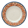 Polish Pottery Zaklady Soup Plate (Orange Wreath) | Y1419A-DU52 at PolishPotteryOutlet.com