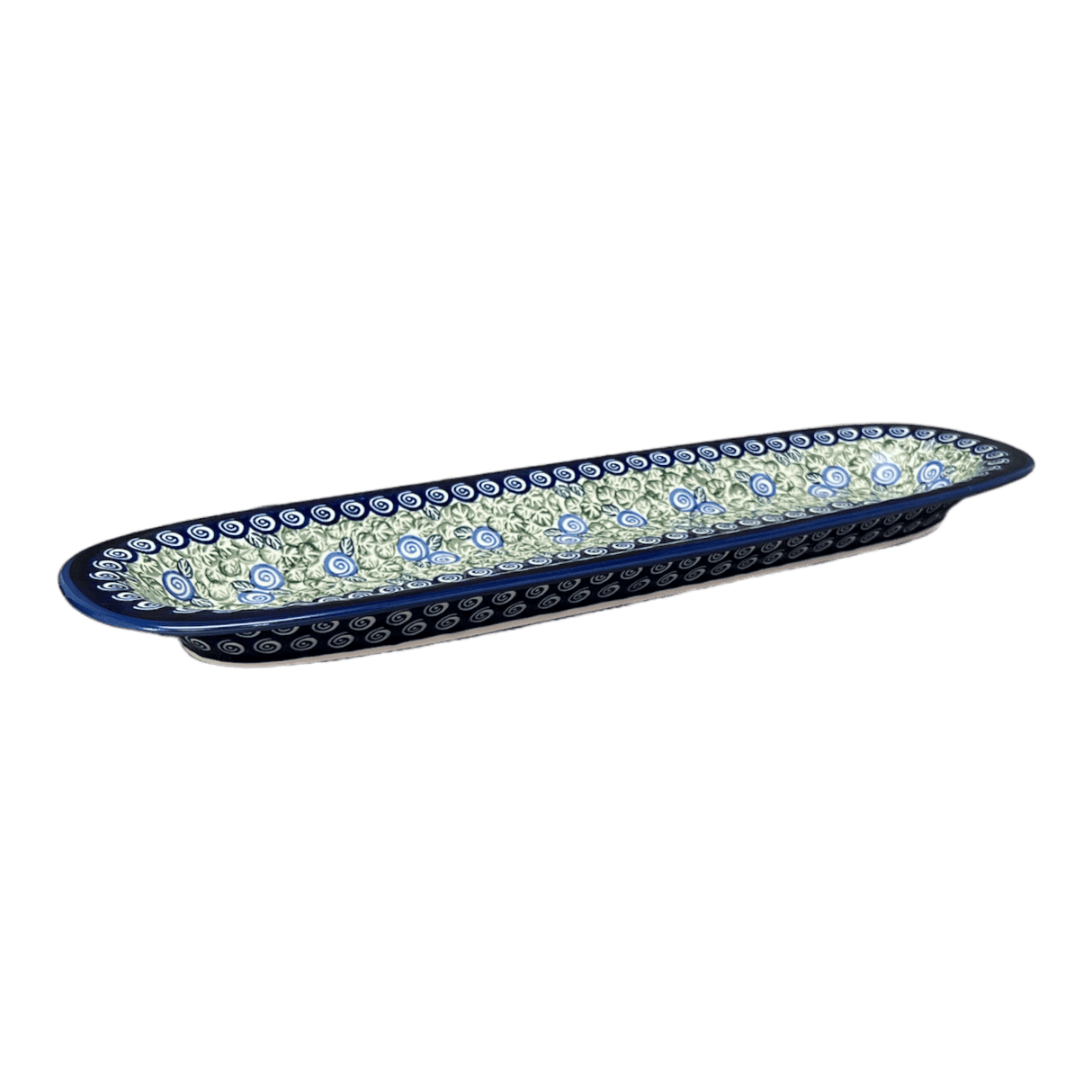 Platter, Oval, 17.5" x 6" in "Spring Swirl" by Zaklady | Y1430A-A1073A