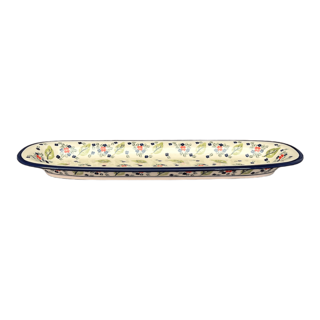 Platter, Oval, 17.5" x 6" in "Mountain Flower" by Zaklady | Y1430A-A1109A