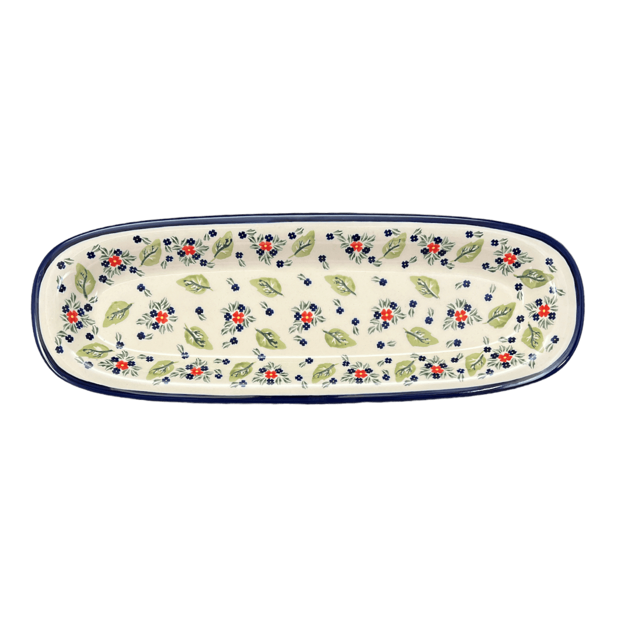 Platter, Oval, 17.5" x 6" in "Mountain Flower" by Zaklady | Y1430A-A1109A