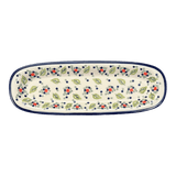 Platter, Oval, 17.5" x 6" in "Mountain Flower" by Zaklady | Y1430A-A1109A