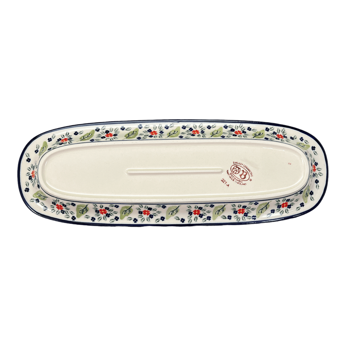 Platter, Oval, 17.5" x 6" in "Mountain Flower" by Zaklady | Y1430A-A1109A