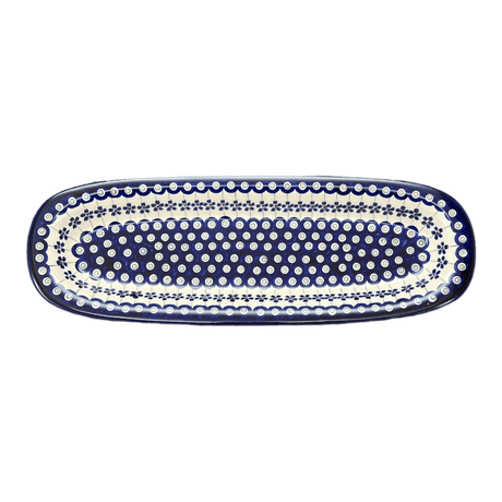 Platter, Oval, 17.5" x 6" in "Petite Floral Peacock" by Zaklady | Y1430A-A166A