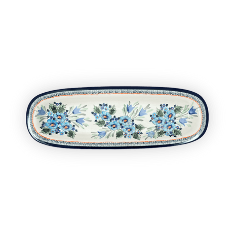 Platter, Oval, 17.5" x 6" in "Julie's Garden" by Zaklady | Y1430A-ART165