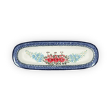 Platter, Oval, 17.5" x 6" in "Floral Crescent" by Zaklady | Y1430A-ART237