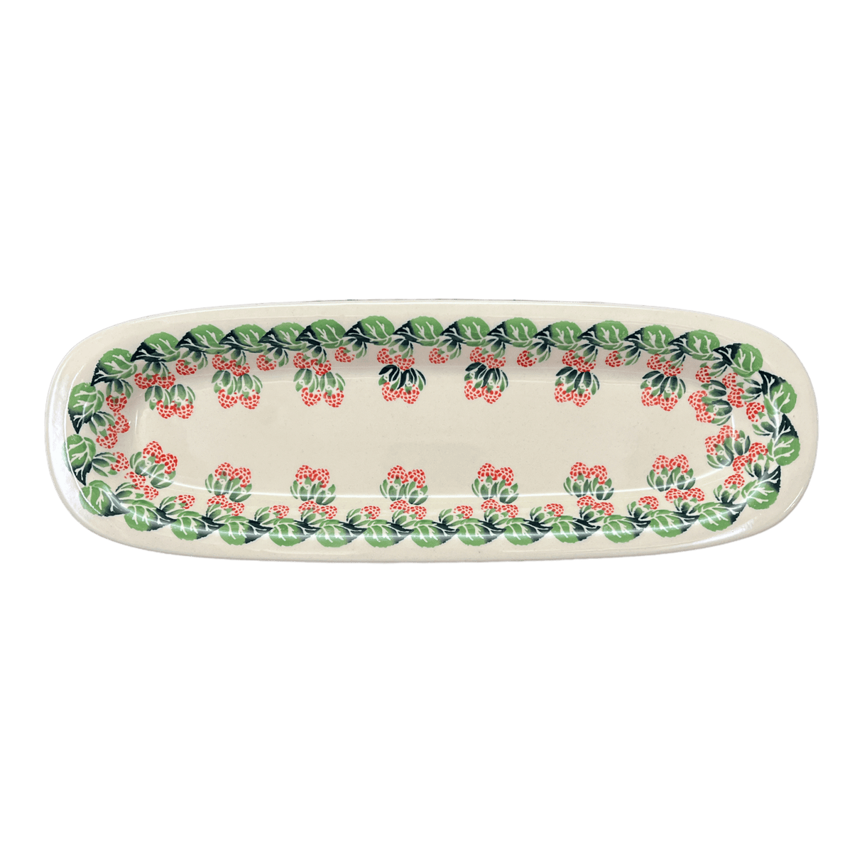 Platter, Oval, 17.5" x 6" in "Raspberry Delight" by Zaklady | Y1430A-D1170