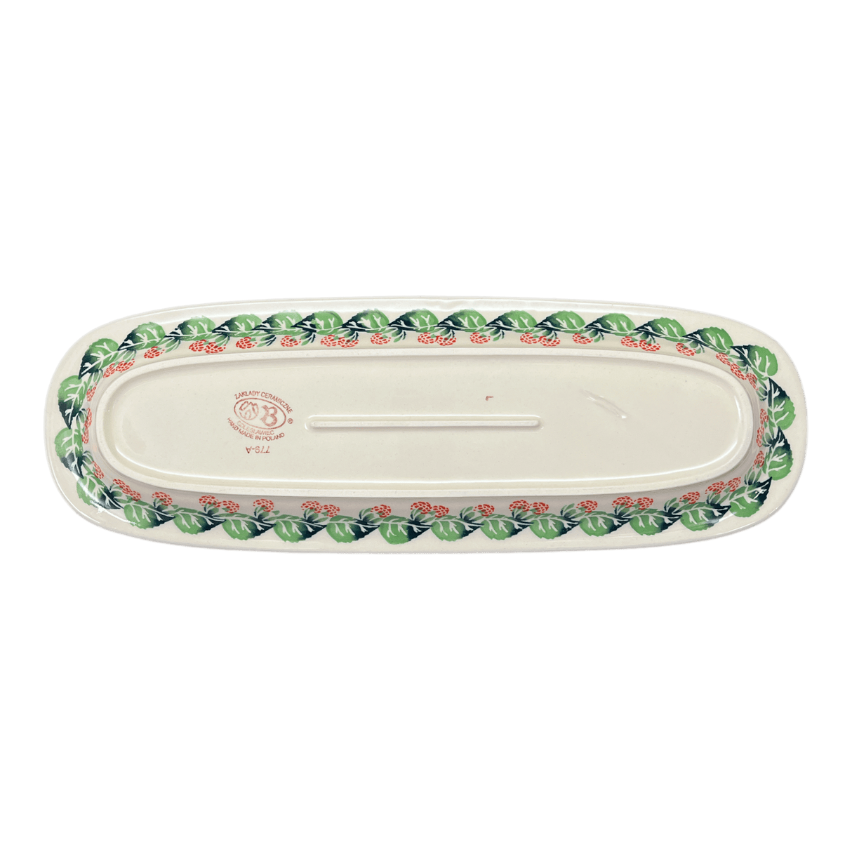 Platter, Oval, 17.5" x 6" in "Raspberry Delight" by Zaklady | Y1430A-D1170