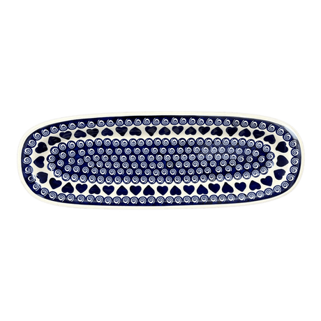 Platter, Oval, 17.5" x 6" in "Swirling Hearts" by Zaklady | Y1430A-D467