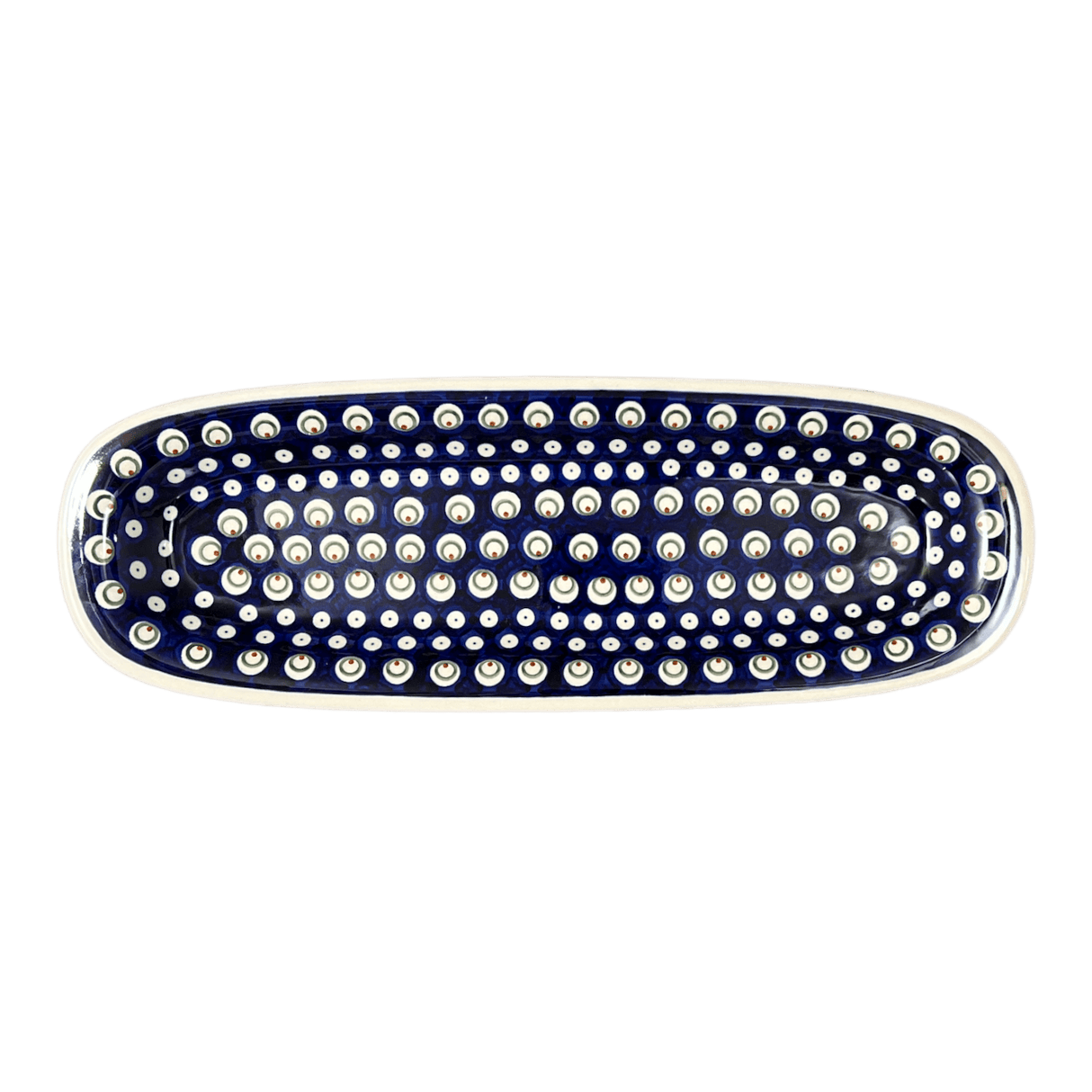 Platter, Oval, 17.5" x 6" in "Peacock Burst" by Zaklady | Y1430A-D487