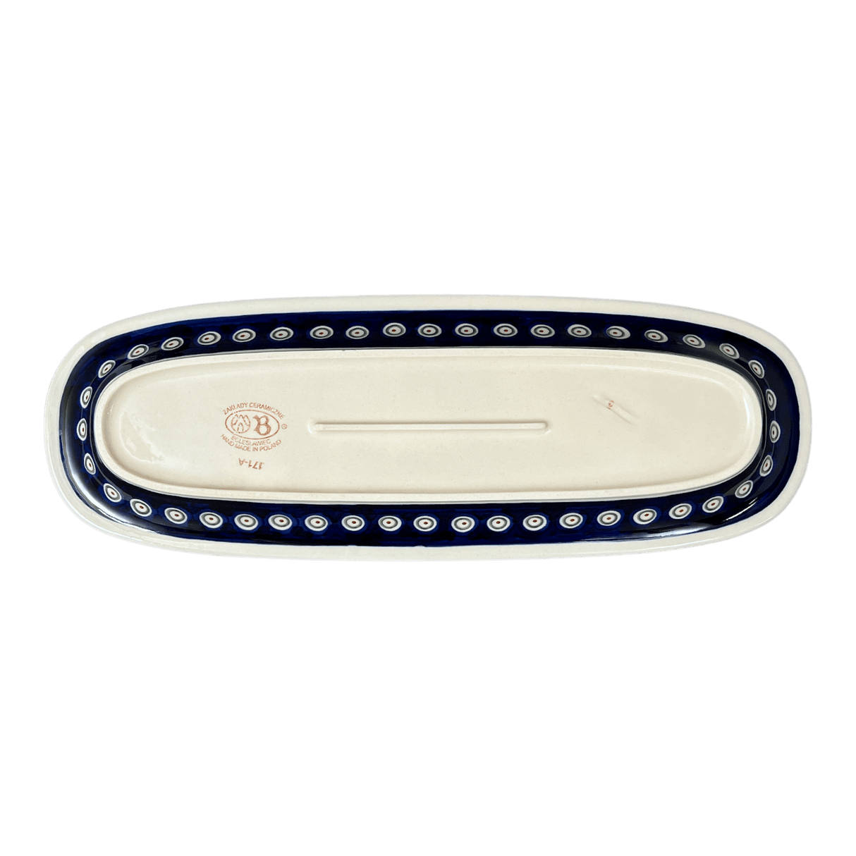 Platter, Oval, 17.5" x 6" in "Peacock Burst" by Zaklady | Y1430A-D487