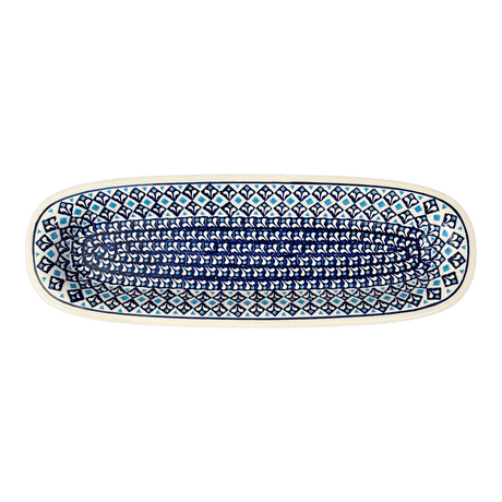 Platter, Oval, 17.5" x 6" in "Mosaic Blues" by Zaklady | Y1430A-D910