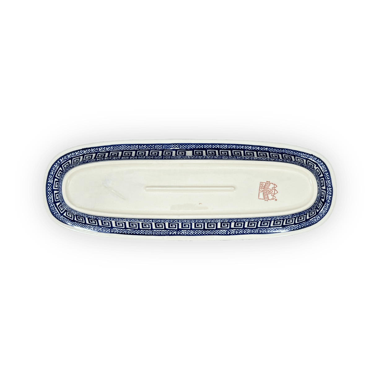 Platter, Oval, 17.5" x 6" in "Grecian Dot" by Zaklady | Y1430A-D923