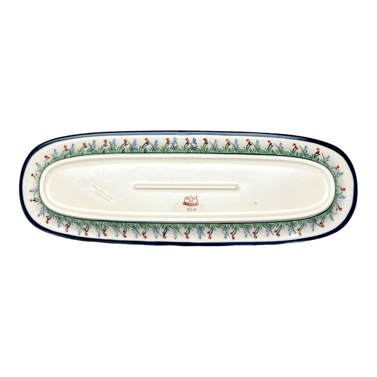 Platter, Oval, 17.5" x 6" in "Lilac Garden" by Zaklady | Y1430A-DU155