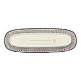 Platter, Oval, 17.5" x 6" in "Beaded Turquoise" by Zaklady | Y1430A-DU203