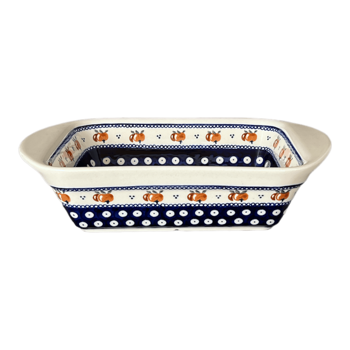 Baker, Lasagna, Handles, 8" x 12" Small in "Persimmon Dot" by Zaklady | Y1444A-D479