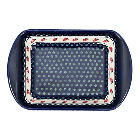 Pan, Lasagna, Handles, 9.25" x 14" in "Strawberry Dot" by Zaklady | Y1445A-A310A