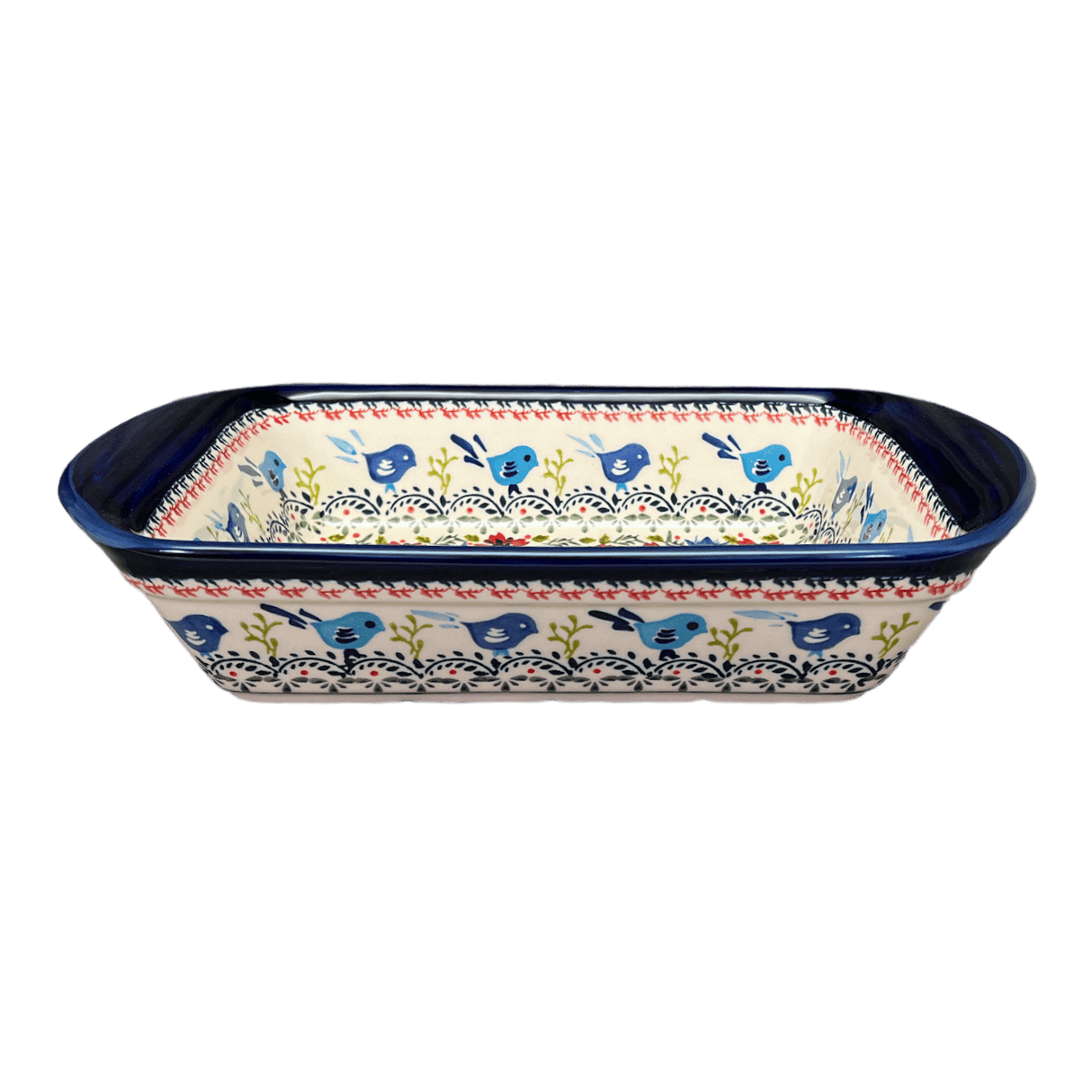 Pan, Lasagna, Handles, 9.25" x 14" in "Circling Bluebirds" by Zaklady | Y1445A-ART214