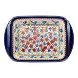 Pan, Lasagna, Handles, 9.25" x 14" in "Circling Bluebirds" by Zaklady | Y1445A-ART214