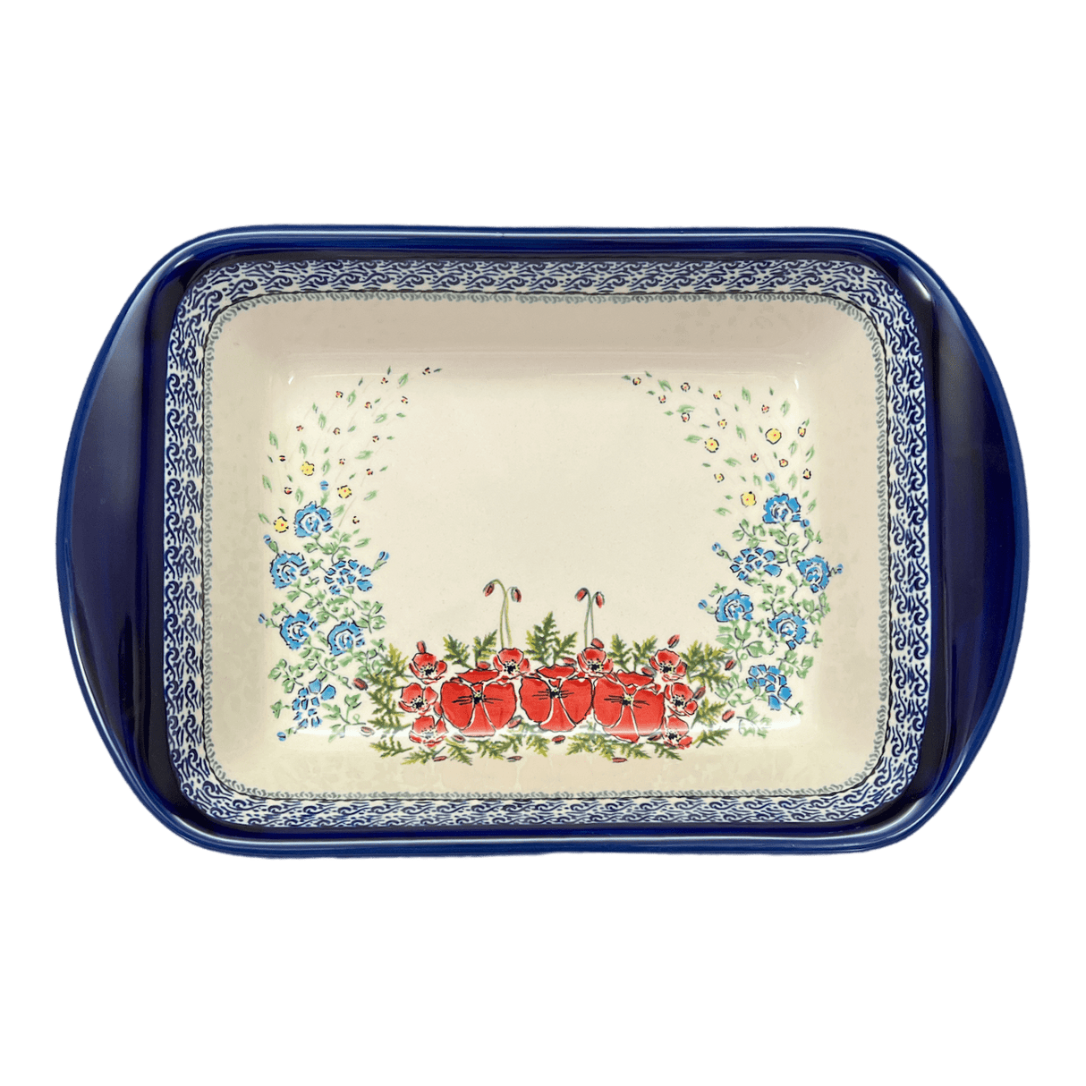 Pan, Lasagna, Handles, 9.25" x 14" in "Floral Crescent" by Zaklady | Y1445A-ART237