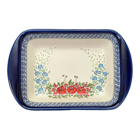 Pan, Lasagna, Handles, 9.25" x 14" in "Floral Crescent" by Zaklady | Y1445A-ART237