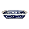Polish Pottery 9.25" x 14" Lasagna Pan W/Handles (Swirling Hearts) | Y1445A-D467 at PolishPotteryOutlet.com