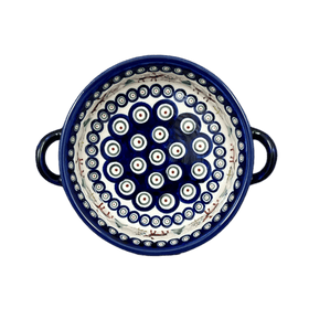 Polish Pottery Zaklady 7.5" Round Stew Dish (Evergreen Moose) | Y1454A-A992A Additional Image at PolishPotteryOutlet.com