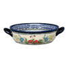 Polish Pottery Zaklady 7.5" Round Stew Dish (Floral Crescent) | Y1454A-ART237 at PolishPotteryOutlet.com
